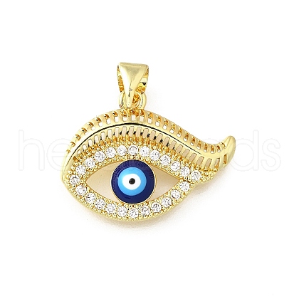 Brass Micro Pave Cubic Zirconia Pendants KK-Q066-24G-1