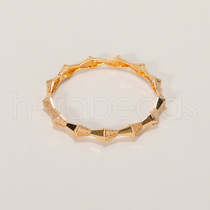 Geometric Design Brass Bnagles for Women RY5386-4-1