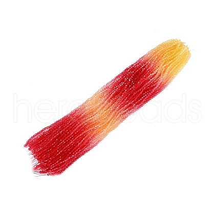 Gradient Color Baking Painted Glass Bead Strands X1-DGLA-A039-T6mm-A03-1