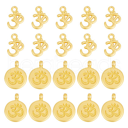 GOMAKERER 20Pcs 2 Styles Alloy Pendants FIND-GO0001-35-1
