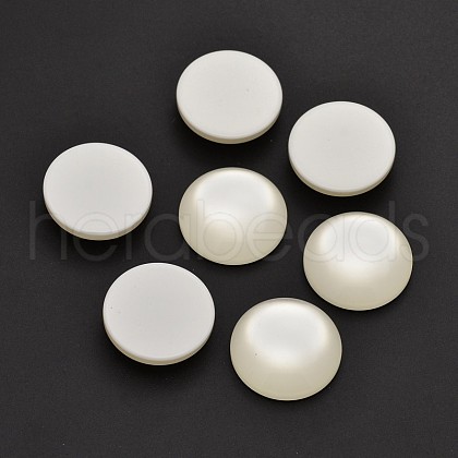 Dyed Imitation Cat Eye Resin Half Round Cabochons CRES-M003-10mm-16-1