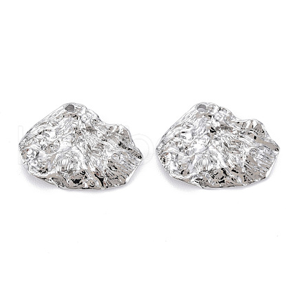 Brass Micro Pave Clear Cubic Zirconia Pendants KK-S356-540P-NF-1
