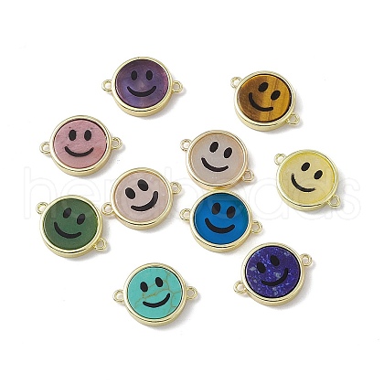 Natural & Synthetic Mixed Stone Connector Charms G-G977-07G-1