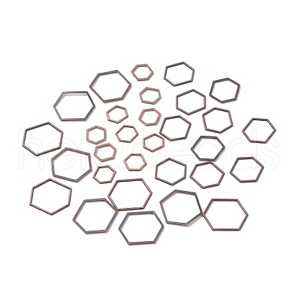 30Pcs 3 Style Alloy Linking Rings PALLOY-XCP0001-90-1
