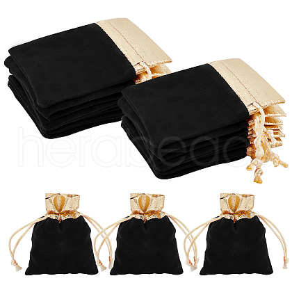 Beebeecraft Rectangle Velvet Jewelry Pouches Bags TP-BBC0001-09A-03-1