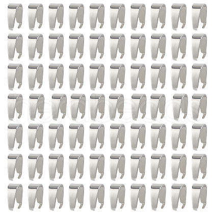 70Pcs 304 Stainless Steel Snap On Bails STAS-LP0001-20-1