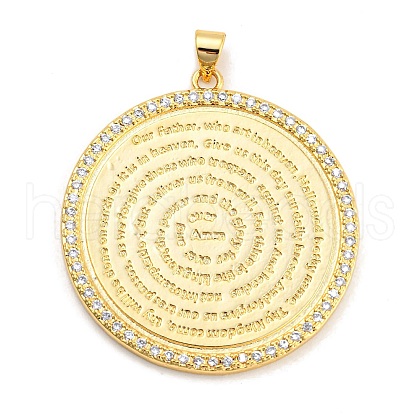 Brass with Cubic Zirconia Pendants KK-K332-16B-G01-1