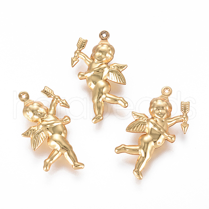 304 Stainless Steel Pendants STAS-F227-10-G-1