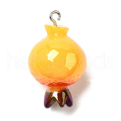 Opaque Resin Pendants FIND-I044-16F-1