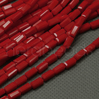 Opaque Glass Beads Strands EGLA-E008-3x6mm-09-1