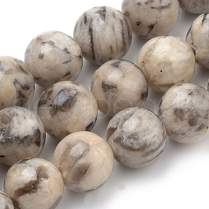 Natural Feldspar Beads Strands G-S259-26-8mm-1