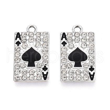 Rack Plating Alloy Crystal Rhinestone Pendants RB-L036-VF917-1-1