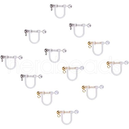 Unicraftale Plastic Clip-on Earring Findings STAS-UN0001-21-1