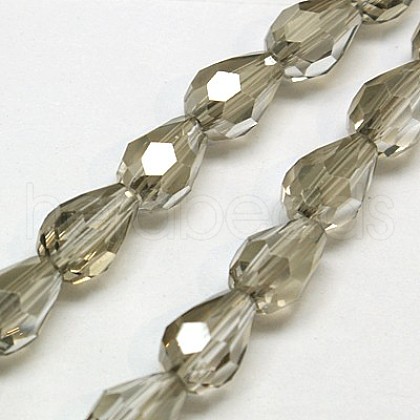 Electroplate Glass Beads Strands EGLA-E010-8x12mm-F04-1