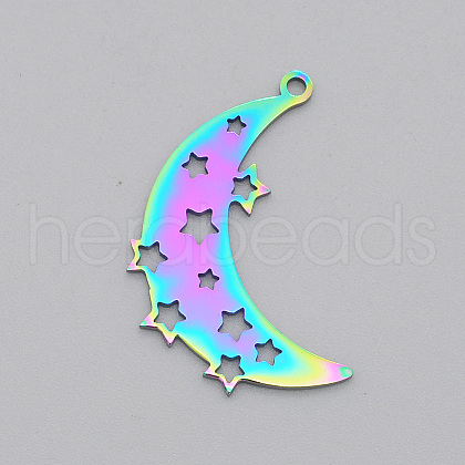 Ion Plating(IP) 201 Stainless Steel Pendants STAS-T056-LA531-1