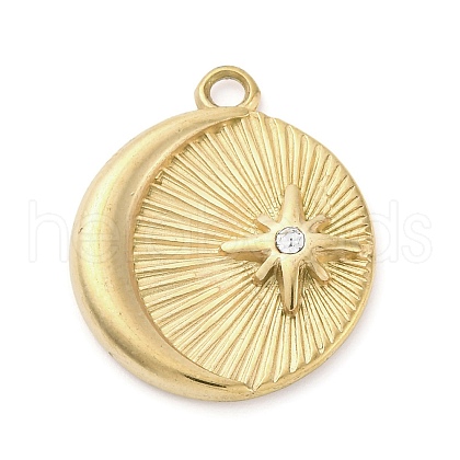 304 Stainless Steel Pendants STAS-V003-05G-08-1