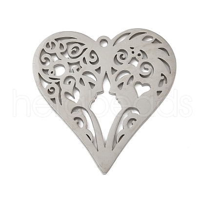 304 Stainless Steel Pendants STAS-G355-02P-1