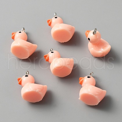 Opaque Resin Pendants RESI-WH0029-12P-05-1