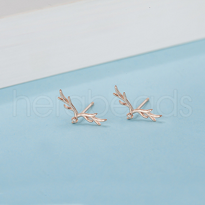 Elegant Deer S925 Sterling Silver Stud Earrings IE6298-1