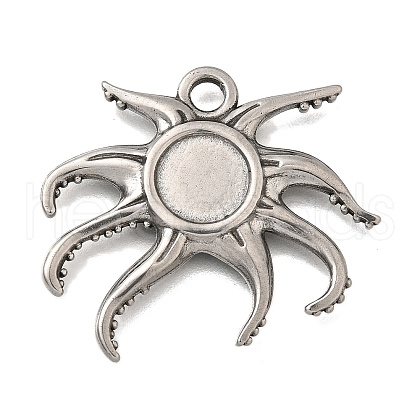 304 Stainless Steel Pendant Cabochon Settings STAS-H477-03C-P-1