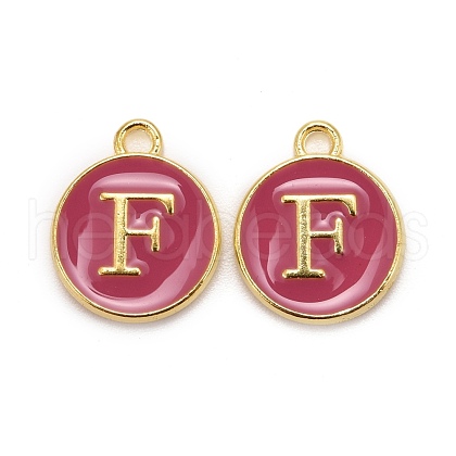 Golden Plated Alloy Enamel Charms X-ENAM-S118-08F-1