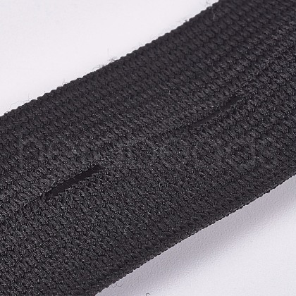 Flat Elastic Cord/Bands with Buttonhole OCOR-WH0052-30B-01-1