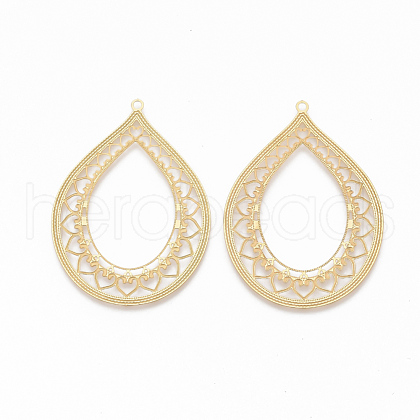 304 Stainless Steel Filigree Pendants STAS-S079-106-1