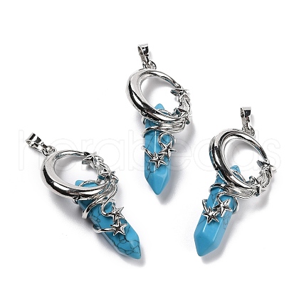 Synthetic Turquoise Pendants G-I0322-03P-02-1