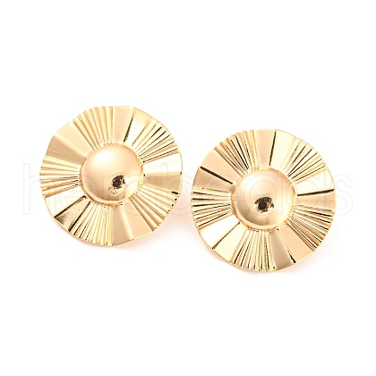 Rack Plating Brass Stud Earring Findings KK-M261-55G-1