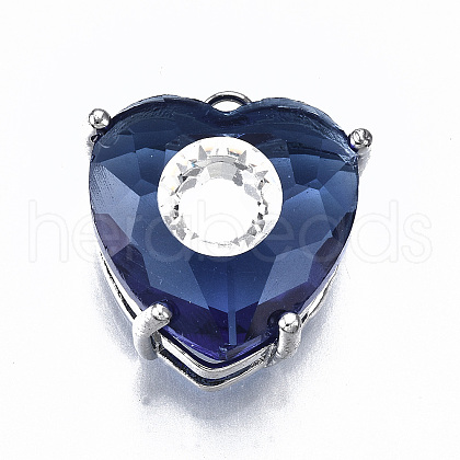 Transparent Faceted Glass Pendants GLAA-S193-034A-P-1