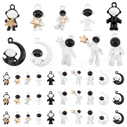   40Pcs 10 Style Alloy Pendants FIND-PH0010-63-1