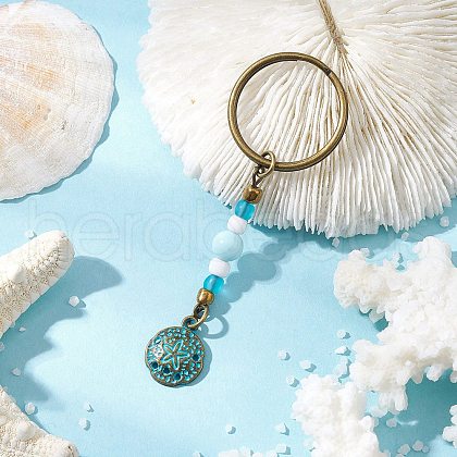 Alloy Conch Pendant Keychains KEYC-JKC01225-09-1