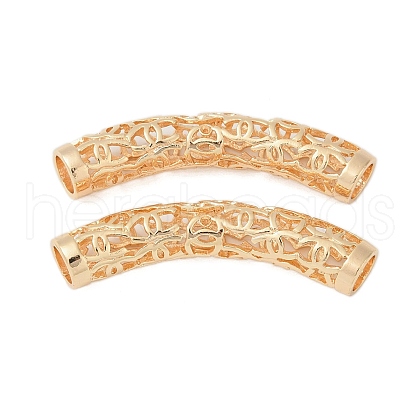 Hollow Out Brass Tube Beads KK-G532-01G-1