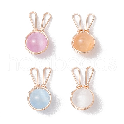 Rabbit Brass Pendants PALLOY-TA00236-01-1