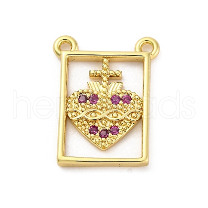 Brass Micro Pave Cubic Zirconia Pendants KK-U066-21B-G-1