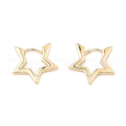 Brass Hoop Earrings EJEW-I289-09KCG-1