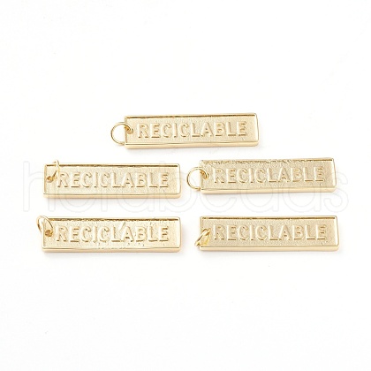 Brass Pendants ZIRC-I043-23G-1