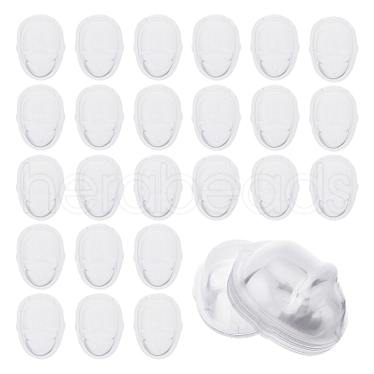 Transparent PVC BDJ Doll Head Cover Face DIY-WH0430-087-1
