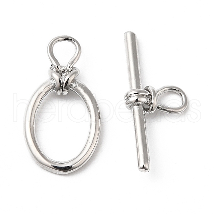 Brass Toggle Clasps KK-P234-84P-1