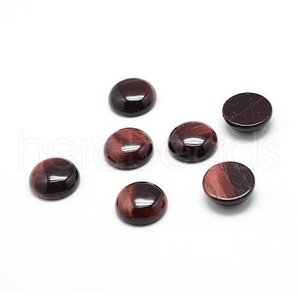 Dyed & Heated Natural Tiger Eye Gemstone Cabochons G-T020-8mm-19-1
