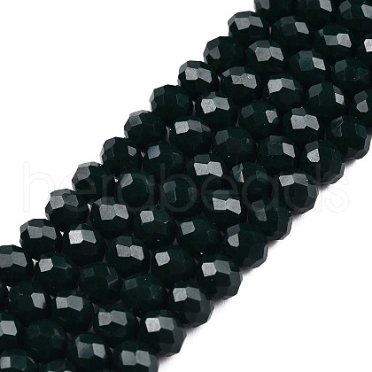 Opaque Solid Color Glass Beads Strands EGLA-A034-P3mm-D12-1