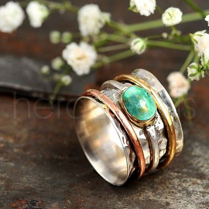 Retro Alloy Turquoise Finger Rings FS-WG5E832-03-1