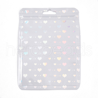 Rectangle Glitter Holographic Plastic Yin-yang Zip Lock Gift Bags OPP-E004-01B-C02-1
