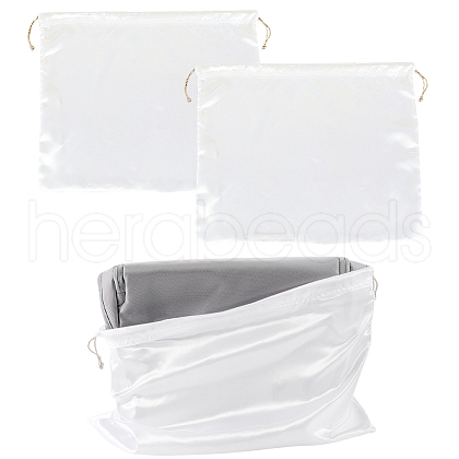 Beebeecraft 2Pcs Polyester Satin Pouches ABAG-BBC0001-18A-1