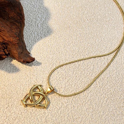 304 Stainless Steel Pendant Necklaces NJEW-P330-01B-G-1