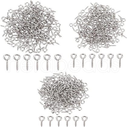 Unicraftale 304 Stainless Steel Screw Eye Pin Peg Bails STAS-UN0001-32-1