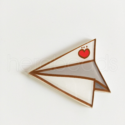 Acrylic Safety Brooches JEWB-WH0001-29-1