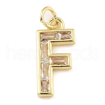Brass Micro Pave Cubic Zirconia Pendants KK-V014-01G-06-1