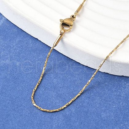 Ion Plating(IP) 304 Stainless Steel Chain Necklaces NJEW-H467-B-01G-1