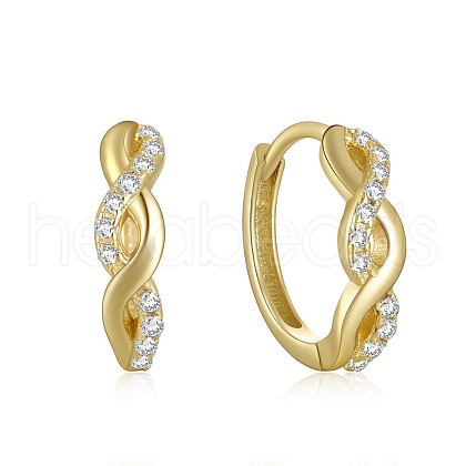 S925 Sterling Silver Twisted Circle Hoop Earrings VT3298-11-1